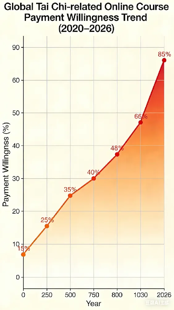 Global-Tai Chi Online Course Paid Willingness Trend Chart 2020 2026